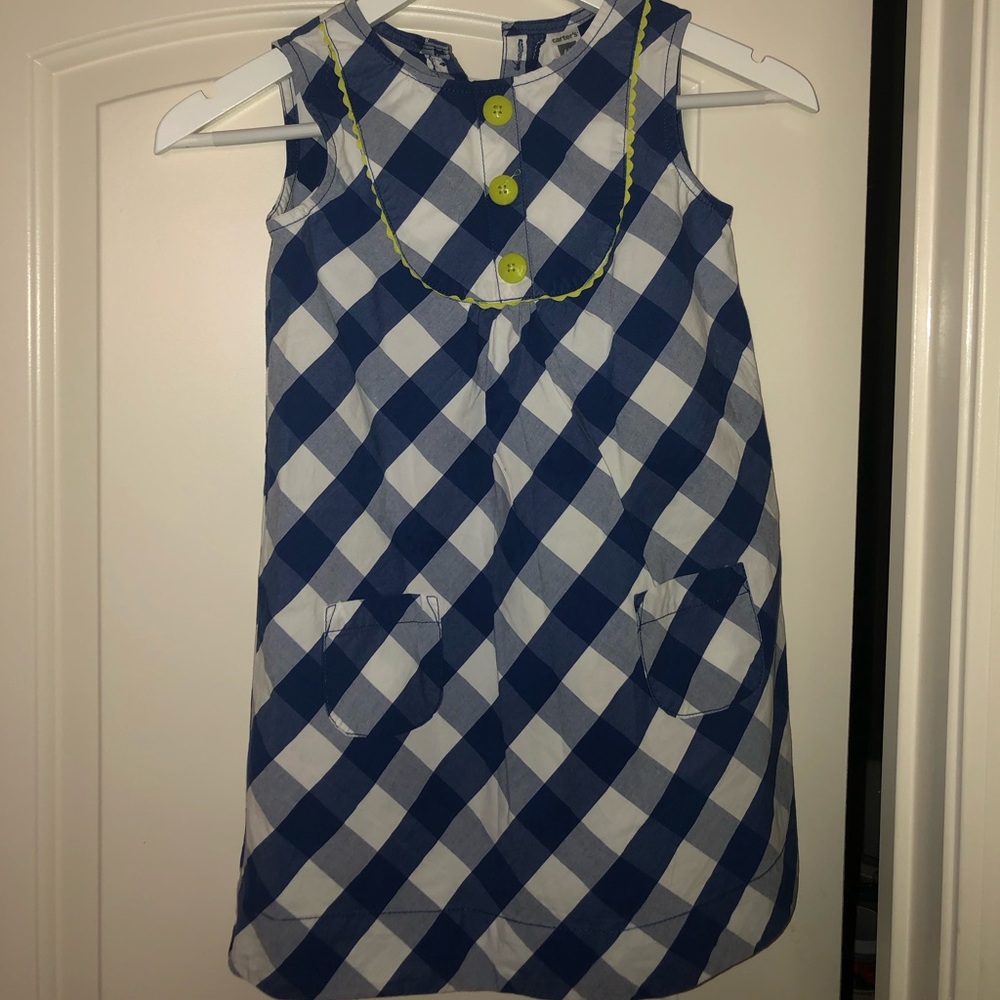 Blue plaid dress